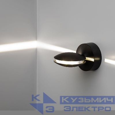 Светильник светодиодный WL44 BK 9Вт 3500К IP54 для интерьера/фасадов черн. Эра Б0054424