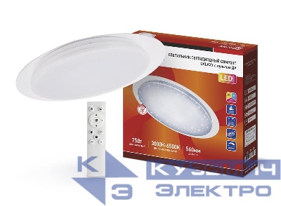 Светильник светодиодный COMFORT GALAXY 75Вт 3000-6500К 6000лм 230В 560х55мм с пультом ДУ IN HOME 4690612034812