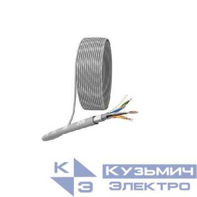 Кабель витая пара F/UTP кат.5E 4х2х24AWG solid CCA PVC Simple сер. (м) FL-4-PVC-A Эра Б0044440
