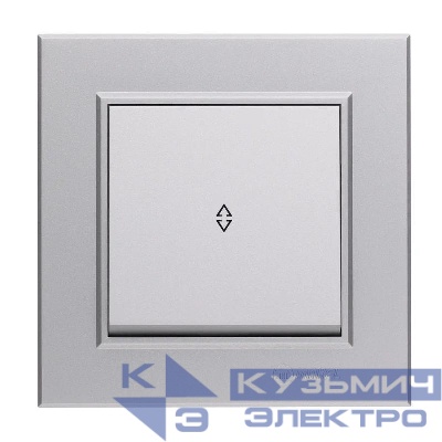 Переключатель проходной 1-кл. СП Karea 10А IP20 сереб. Makel 56065005