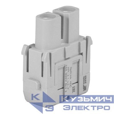 Розетка OptiLink HDC-HM-2.1-40-F-(2.5-8) 1000В КЭАЗ 366455
