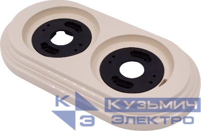 Рамка 2-м пластик песочн. зол. Bironi BF1-620-24