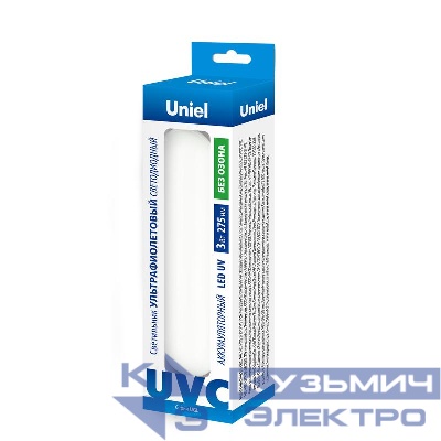 Облучатель светодиодный ультрафиолетовый UGL-C10A-3W/UVСB WHITE компактный без озона 275нм корпус бел. Uniel UL-00007477