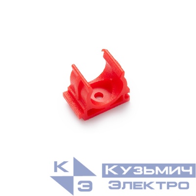 Крепеж-клипса для сантехнических труб для монтажных пистолетов (20 мм, красный, 100 шт/уп)