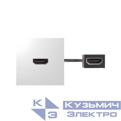Модуль с адаптером проходной HDMI мама/мама бел. Simon 400 40001194-030