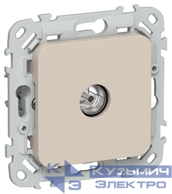 Розетка телевизионная оконечная СП FLITE РТВм-1-1-1-ФлЛ тип M экранир. механизм льняной IEK FI-A13-O-K88