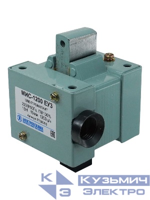 Электромагнит МИС-1200 ЕУ3 220В толкающее исп. ПВ 100% IP20 с жесткими выводами Электротехник ET502255