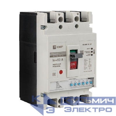 Выключатель автоматический 3п 100/63А 50кА ВА-99М PROxima электр. расцеп. EKF mccb99-100-63me