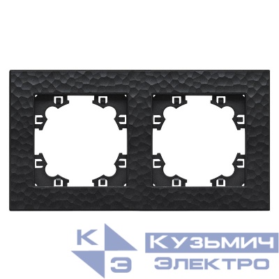 Рамка 2-м Афина фактурная универс. графит Universal A10044-Gr