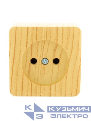 Розетка 1-м ОП Viola 16А IP20 без заземл. беленый дуб LEZARD 751-5200-121