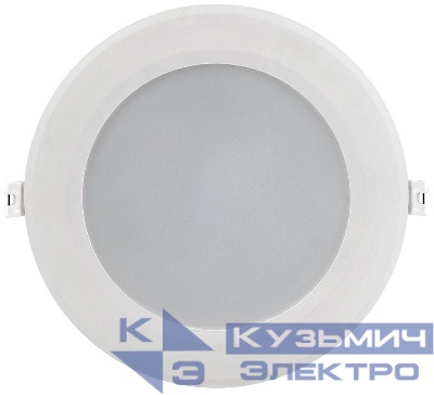 Светильник светодиодный ДВО 1715 15Вт 4000К IP40 даунлайт встраив. круг бел. IEK LDVO0-1715-15-4000-K01