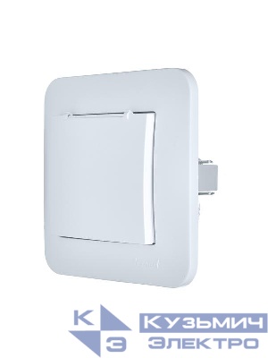 Розетка 1-м СП ASTI 16А IP20 с заземл. с крышкой термопласт в сборе бел. LEZARD 7081-0202-123В