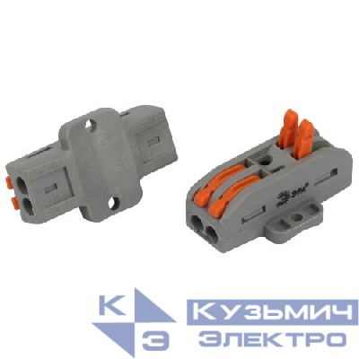 Клемма проходная с монтажн. площадкой 222-2412Р 2п 0.08-2.5/4кв.мм с рычагами NO-225-453 (уп.2шт) Эра Б0067942