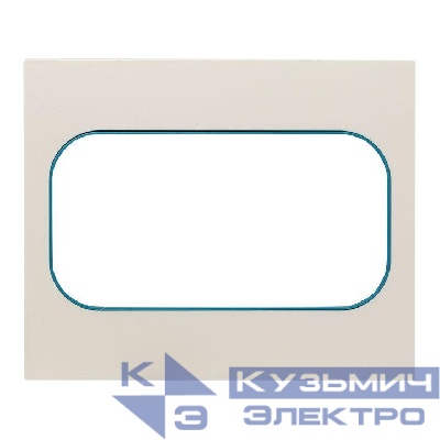 Рамка для розетки 2-м Стокгольм бел. с линией цвета син. PROxima EKF EYM-G-302-30
