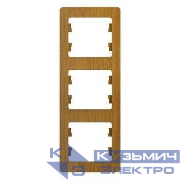 Рамка 3-м Glossa вертикал. дерево дуб SE GSL000507