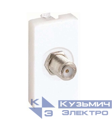 Плата с разъемом SAT "мама" пайка 22.5х45мм графит Simon Connect K102C-14