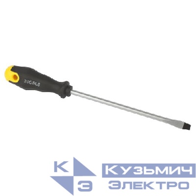 Отвертка SL 8х200мм шлицевая двухкомпонентн. рукоятка ЭРА Б0055869