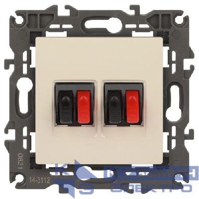 Розетка аудио 2мод. 14-3112-02 Elegance сл. кость ЭРА Б0034327