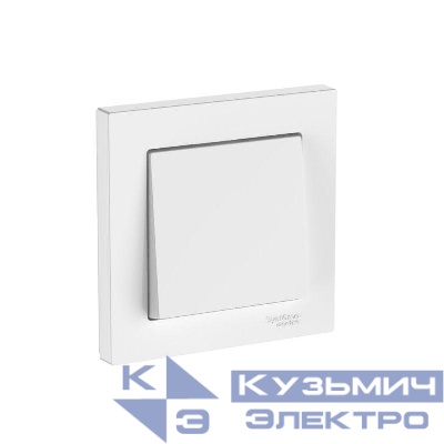 Выключатель 1-кл. AtlasDesign (сх. 1) 10AX быстрозажим. клем. в сборе бел. SE ATN000112S