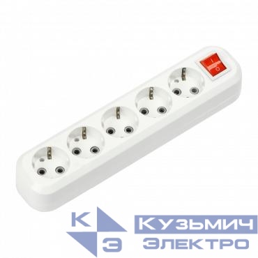 Колодка 5м УЗВ-5-GRAND с выключателем и заземлением 5250 IN HOME 4690612043098