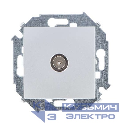 Розетка телевизионная одиночная TV СП Simon 15 винтов. зажим механизм алюм. Simon 1591475-033