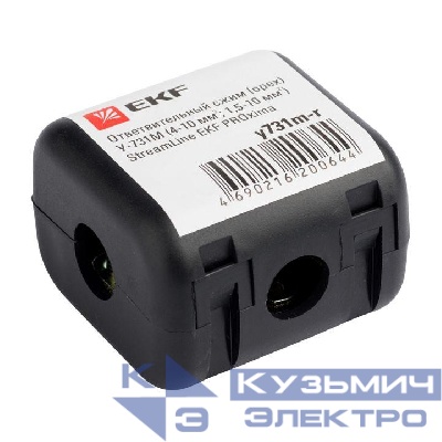 Сжим ответвительный У-731М (4-10/1.5-10кв.мм) (орех) StreamLine розн. стикер EKF y731m-r