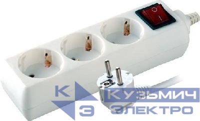 Удлинитель 3х5м с заземл. 16А IP20 S 3х5-ZDV 2.2кВт с выкл. Volsten 9329