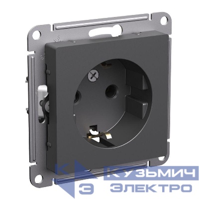 Розетка AtlasDesign 16А с заземл. механизм базальт SE ATN001443