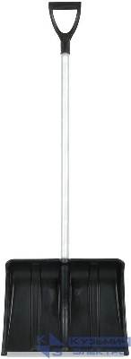 Лопата для уборки снега "Снеговик" 500х375х1355мм алюм. черенок; пластик. 68104