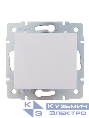 Розетка 1-м СП Karina с заземл. с крышкой термопласт механизм бел. LEZARD 707-0288-123B
