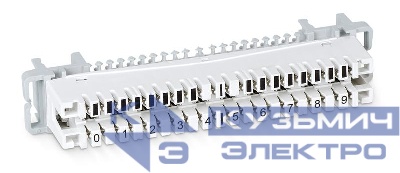 Плинт размыкаемый DM-10P-P на 10 пар крепление на хомут и штангу маркировка 0-9 Cabeus 7236c