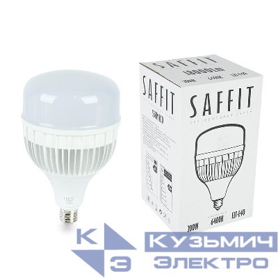 Лампа светодиодная SBHP1200 200Вт T140 6400К E27-E40 230В SAFFIT 55268