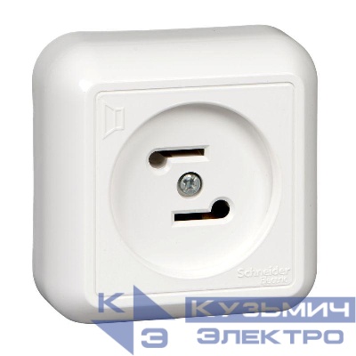 Розетка радиотрансляционная ОП Прима 30В 50-10000Гц бел. (опт. упак) SchE RPVA-B