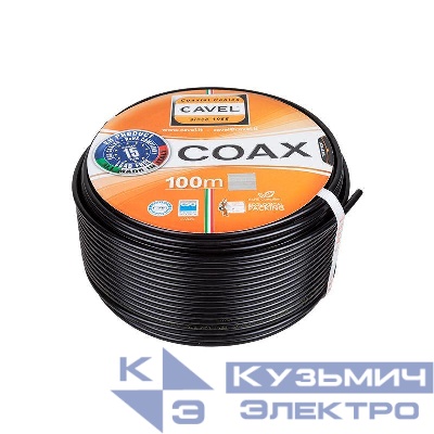 Кабель SAT 703 B+Cu/Al/CuSn (75%) 75Ом Ч (уп.100м) CAVEL 01-2432-2