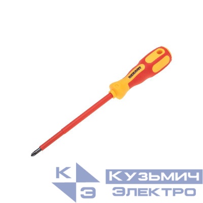 Отвертка крестовая диэлектрическая PH/SL2х150мм до 1000В двухкомпонентн. рукоятка REXANT 12-4719