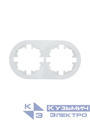 Рамка 2-м OSEN горизонт. круглая бел. LEZARD 744-0200-147