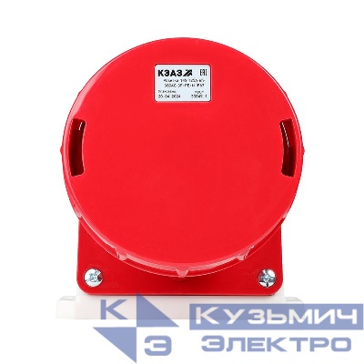 Розетка 145 125А 6h 380AC 3P+PE+N IP67 для монтажа на поверхность КЭАЗ 241222