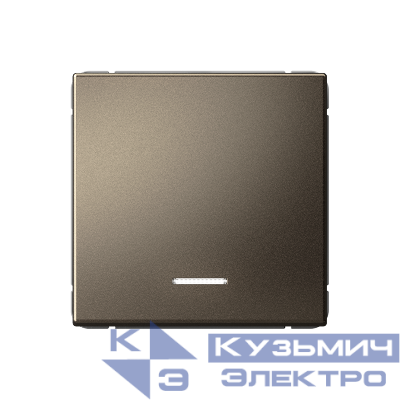 Выключатель кнопочный 1-кл. ArtGallery 10А с подсветкой механизм мокко SE GAL000616