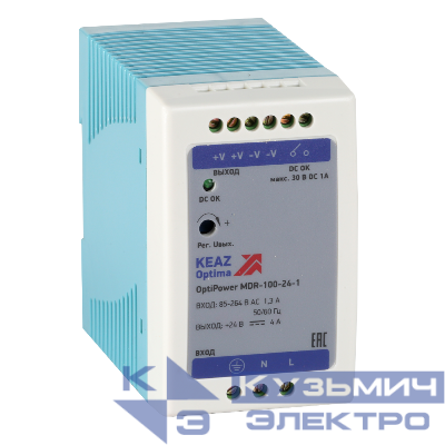 Блок питания OptiPower MDR-100-24-1 КЭАЗ 284542