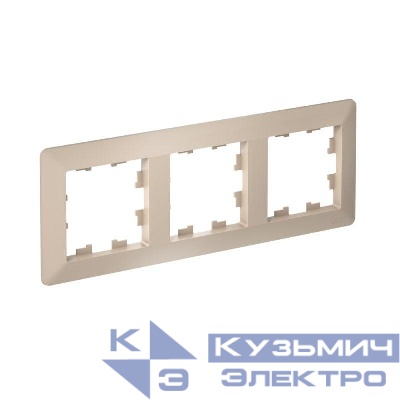 Рамка 3-м AtlasDesign Air песочн./дым. бел. SE ATN221203