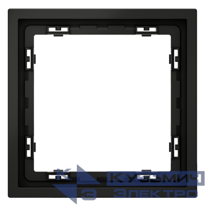 Рамка пластиковая VOLTUM S70 на 1 пост, (черный матовый)