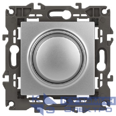 Светорегулятор поворотно-нажимной 400ВА 230В 14-4101-03 Elegance алюм. ЭРА Б0034341