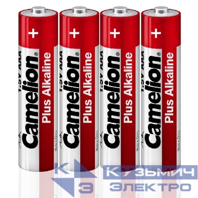 Элемент питания алкалиновый AAA/LR03 1.5В Plus Alkaline LR03-SP4 (уп.4шт) Camelion 12553