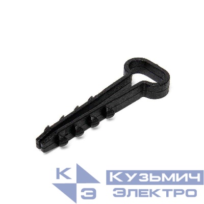 Дюбель-хомут ДХП 12-6 для плоского кабеля нейлон черн. (уп.100шт) Fortisflex 81830
