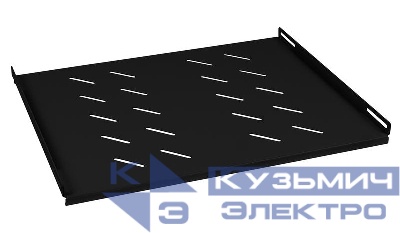 Полка 19дюйм перфорированная SH-J018-FC-600m-100KG-BK глубиной 400мм для напольных и настенных шкафов с глубиной 600мм усиленная до 100кг черн. (RAL 9004) Cabeus 8621c