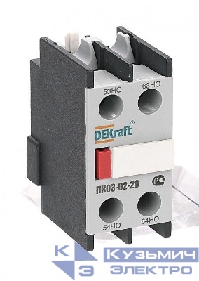 Приставка контактная ПК-03 лицев. доп. контакты 2НО DEKraft 24101DEK
