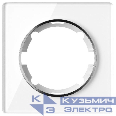 Рамка 1-м Garda стеклянная бел. 2E52101300 OneKeyElectro 2234924