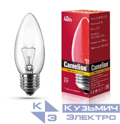 Лампа накаливания MIC B CL 40Вт E27 Camelion 8975