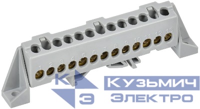 Шина L "фаза" в комб. изол. "Стойка" 6х9-13-Ср TEKFOR IEK TF-NN10-13-DP-K03