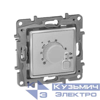 Механизм термостата СП Etika с внешн. датчиком для тепл. полов алюм. IEK 672430